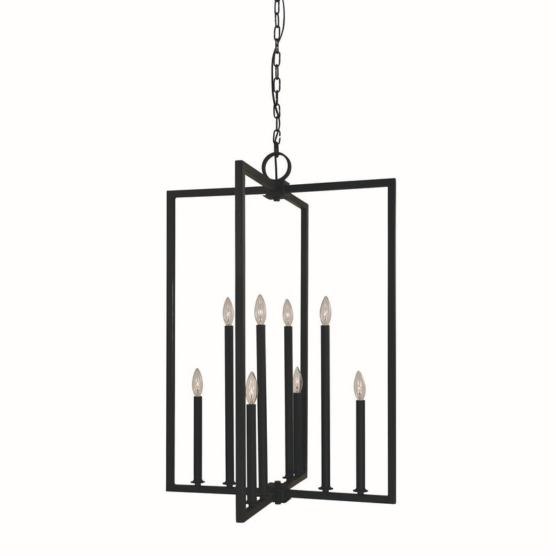 Framburg - L1186 MBLACK - Eight Light Foyer Chandelier - Andrew - Matte Black
