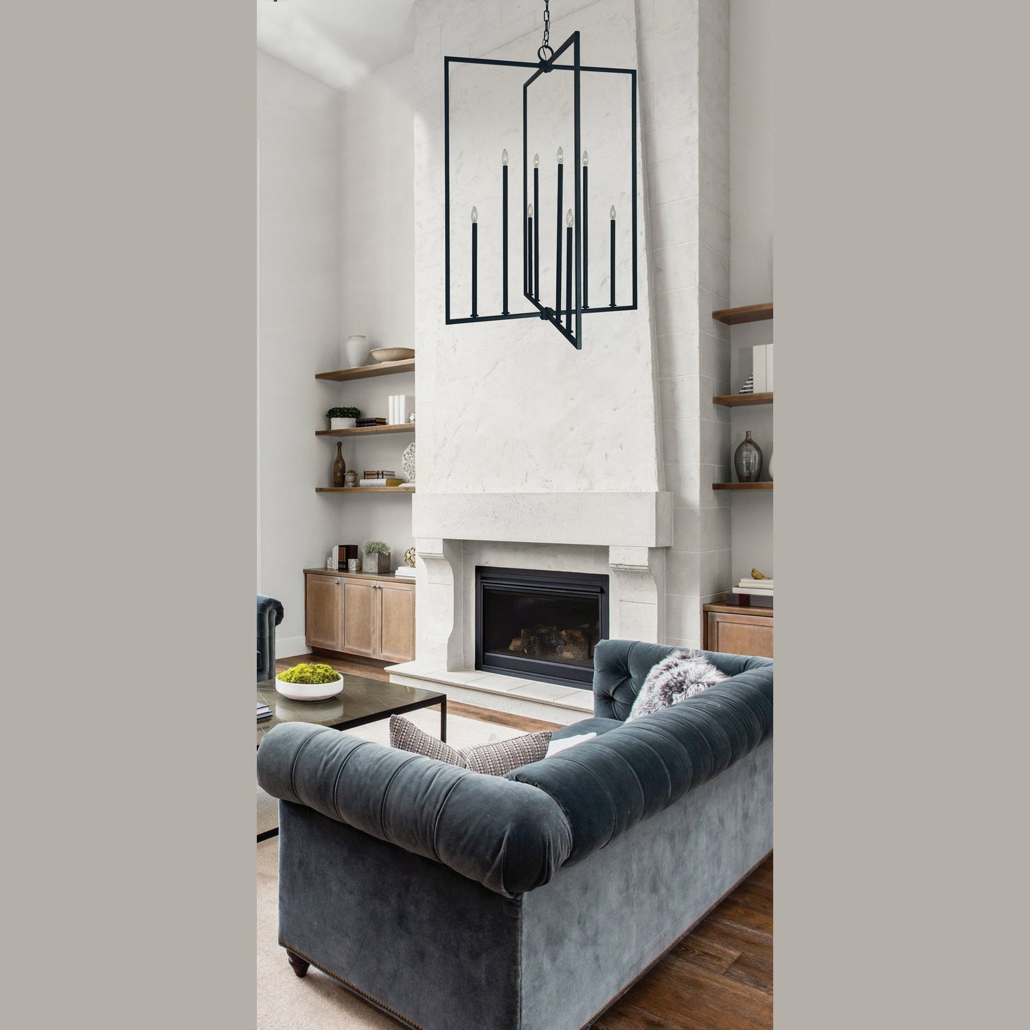 Framburg - L1188 MBLACK - Eight Light Foyer Chandelier - Andrew - Matte Black