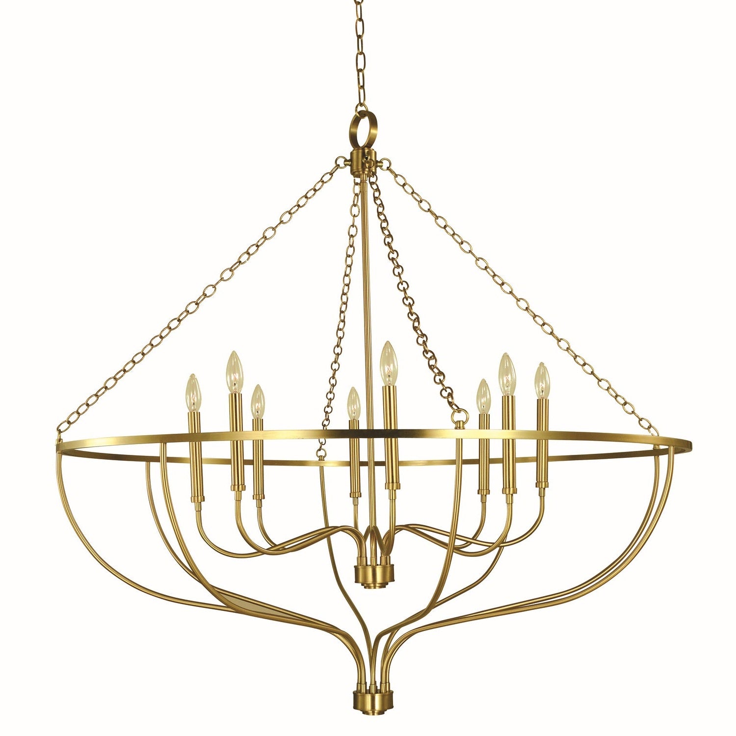 Framburg - 5688 BR - Eight Light Foyer Chandelier - West Town - Brushed Brass
