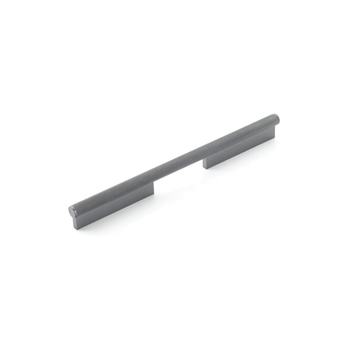 Schaub and Company - 1203-GM - MODO Euro Modern 8" Center to Center Cabinet Pull with Knurled Metal Handle - Made in Brazil in Gun Metal