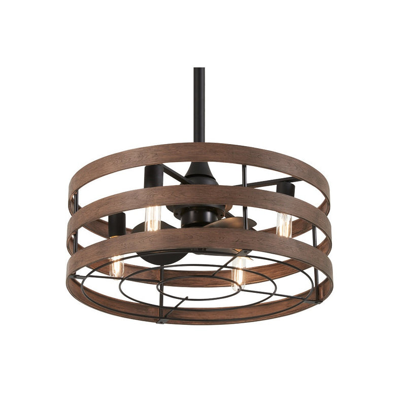 Minka Aire - F631L-CL/DK - 26"Ceiling Fan - Audrey - Coal And Distressed Koa