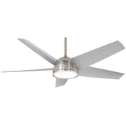 Minka Aire - F781L-BNW - 58"Outdoor Ceiling Fan - Chubby - Brushed Nickel