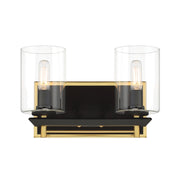 Metropolitan - N1852-707 - Two Light Bath Bar - Sable Point - Sand Coal With Honey Gold Acce