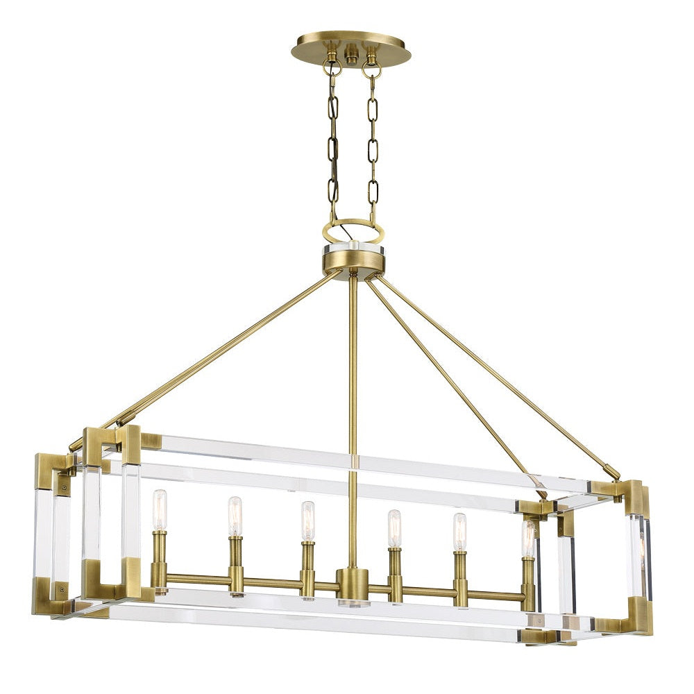 Metropolitan - N7356-790 - Six Light Island Pendant - Prima Vista - Aged Antique Brass