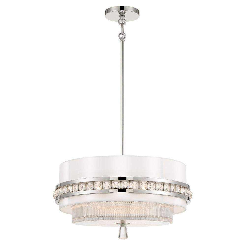 Metropolitan - N7383-613 - Three Light Convertible Semi Flush / Pendant - Sutton - Polished Nickel