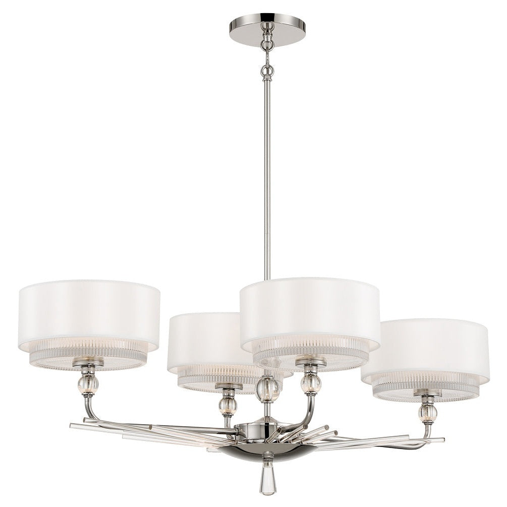 Metropolitan - N7385-613 - Four Light Island Pendant - Sutton - Polished Nickel