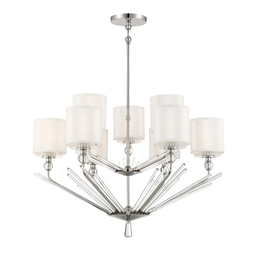 Metropolitan - N7389-613 - Nine Lights Chandelier - Sutton - Polished Nickel