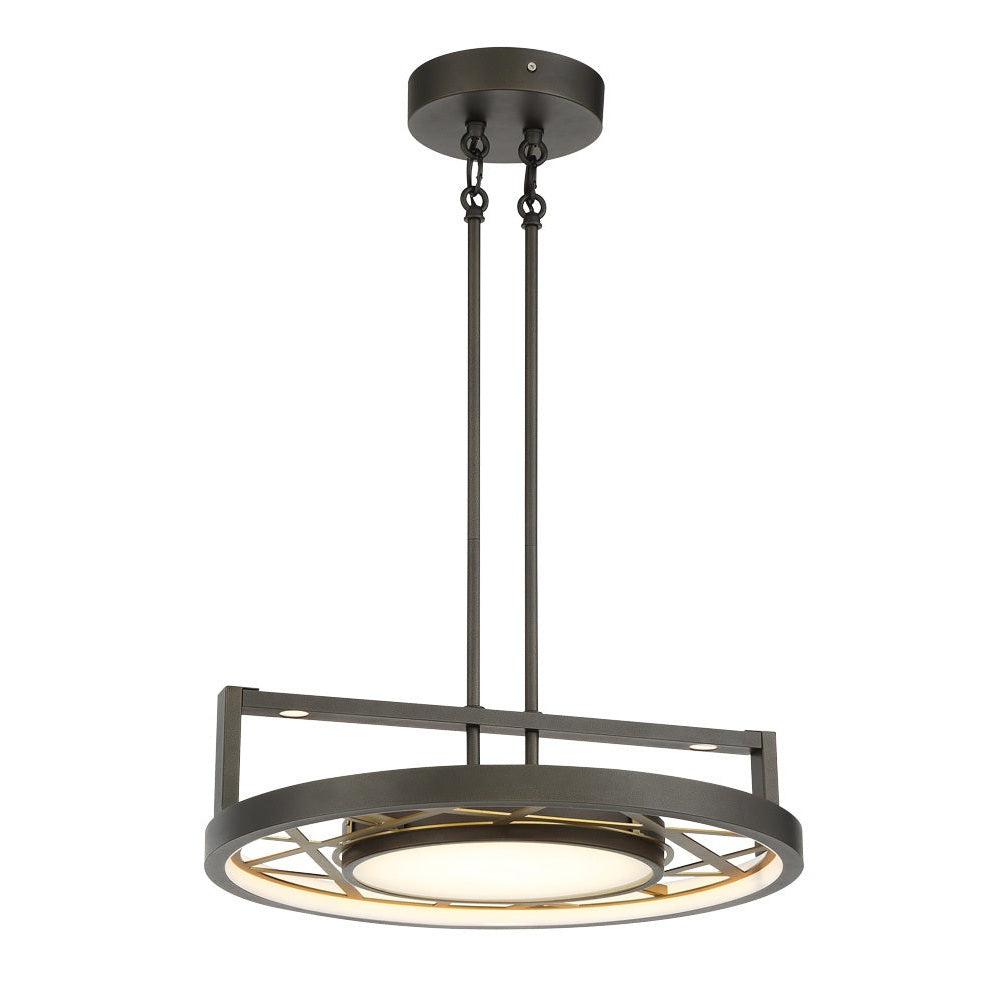Metropolitan - N7524-716-L - LED Convertible Semi Flush / Pendant - Tribeca - Smoked Iron And Soft Brass
