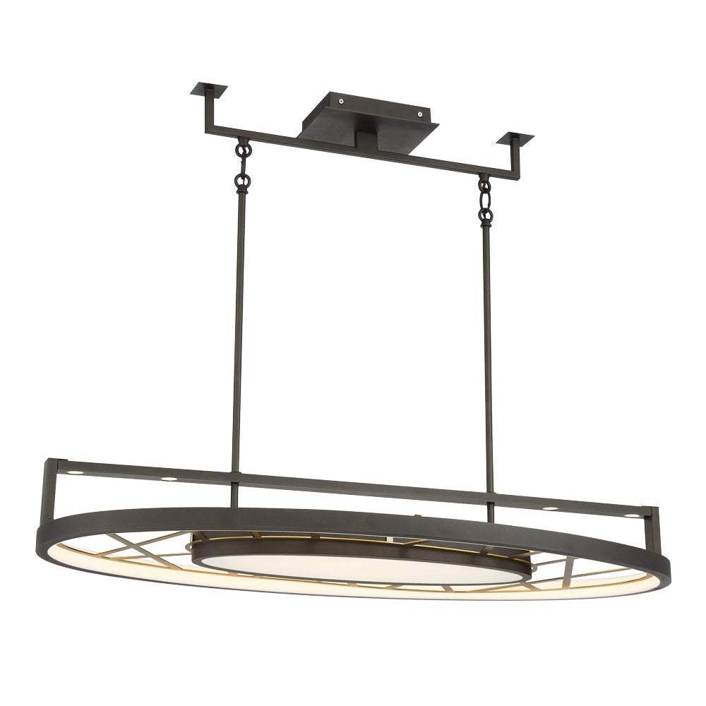 Metropolitan - N7528-716-L - LED Island Pendant - Tribeca - Smoked Iron And Soft Brass