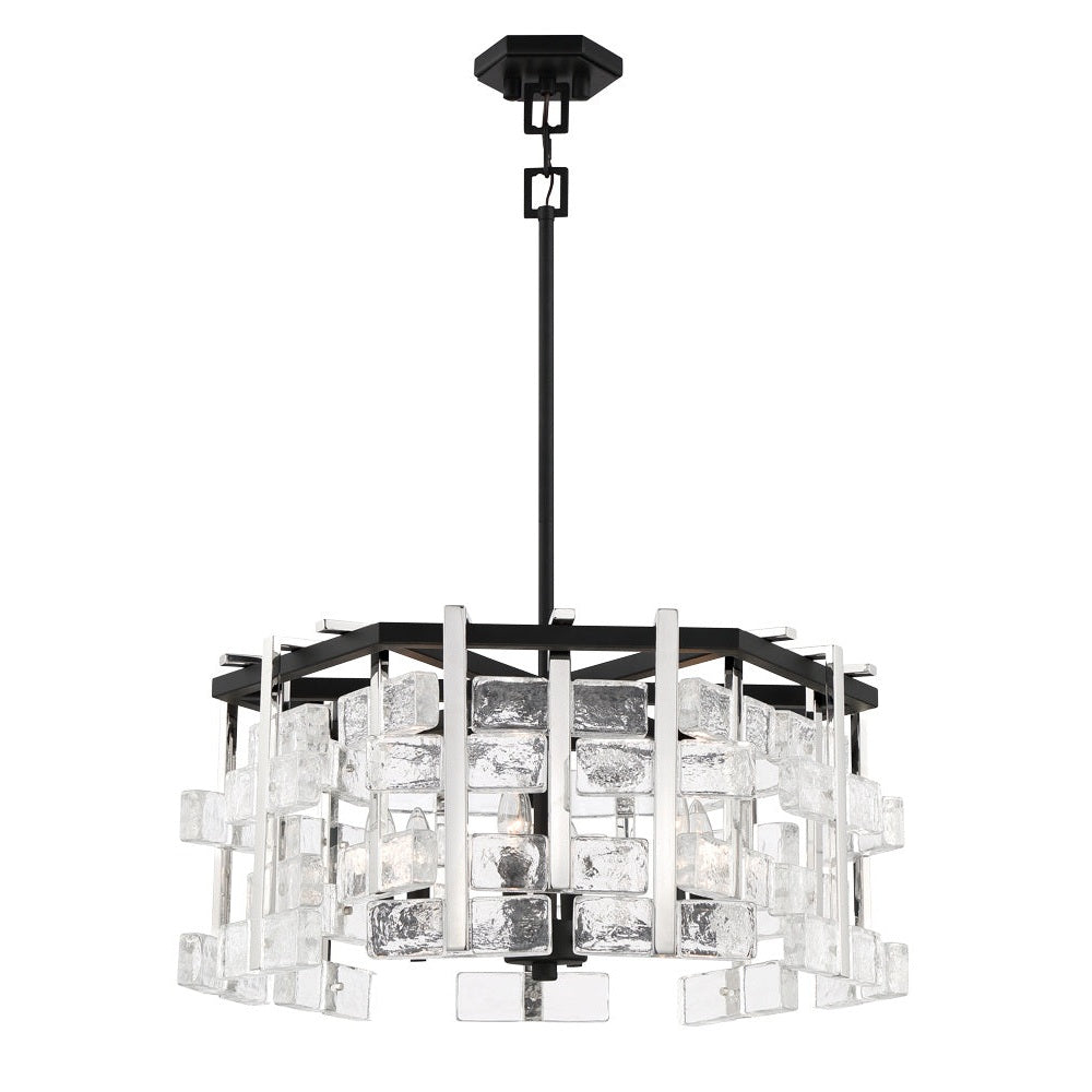 Metropolitan - N7545-729 - Six Light Pendant - Painesdale - Sand Coal And Polished Nickel