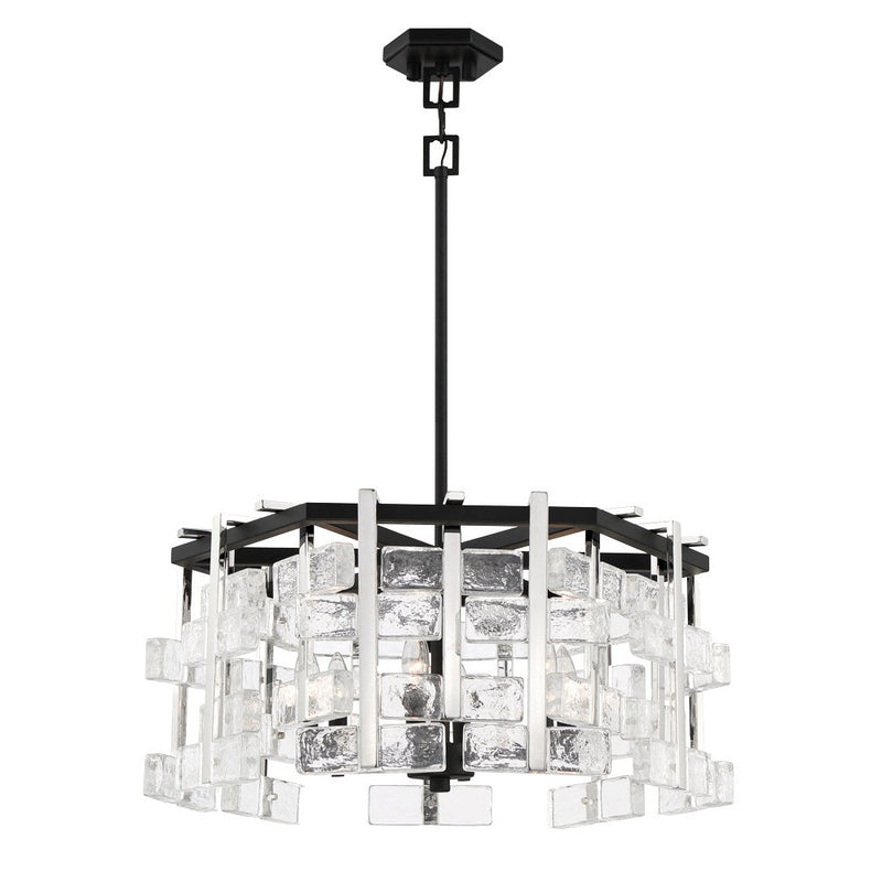 Metropolitan - N7545-729 - Six Light Pendant - Painesdale - Sand Coal And Polished Nickel