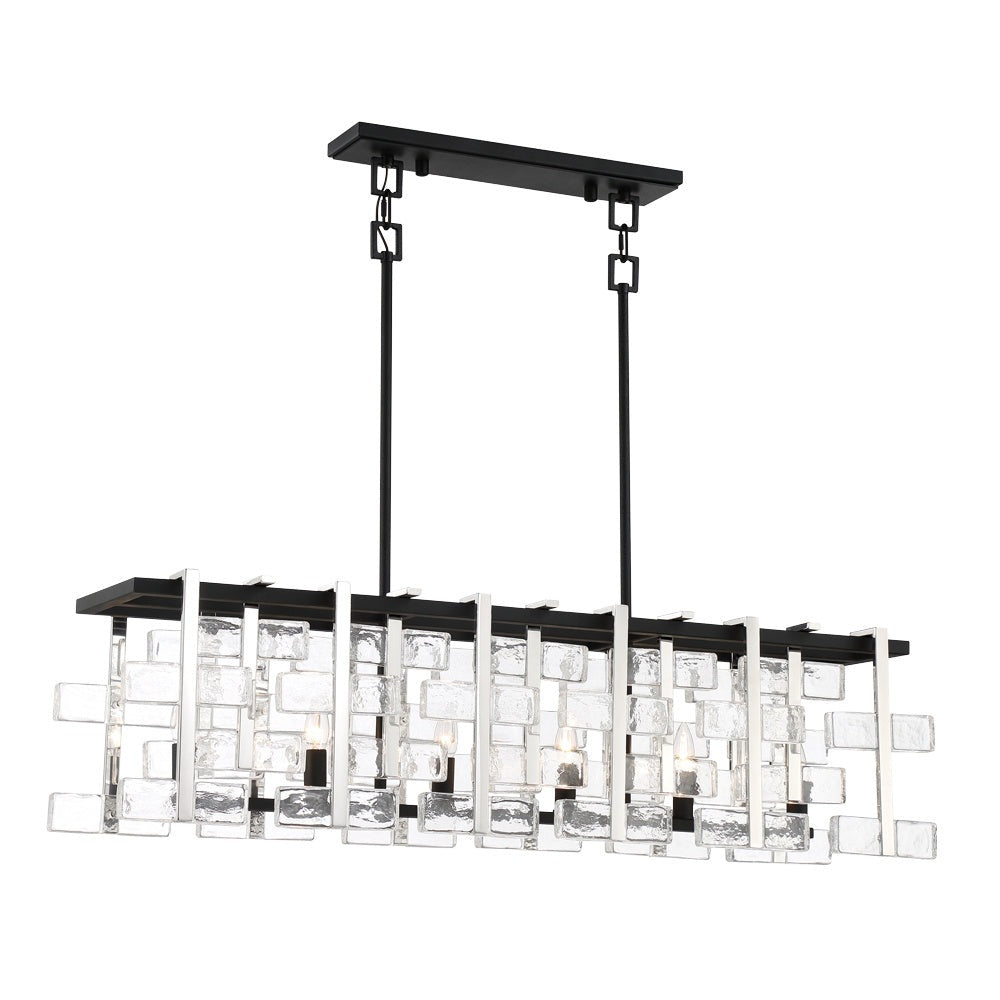 Metropolitan - N7546-729 - Six Light Island Pendant - Painesdale - Sand Coal And Polished Nickel