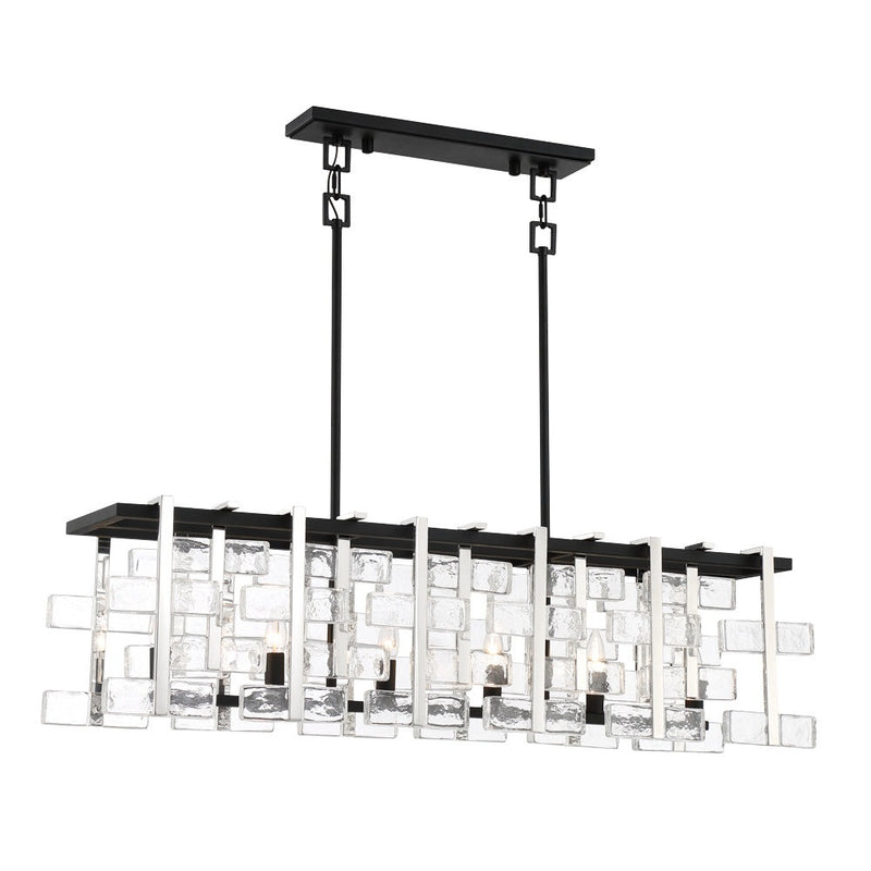 Metropolitan - N7546-729 - Six Light Island Pendant - Painesdale - Sand Coal And Polished Nickel
