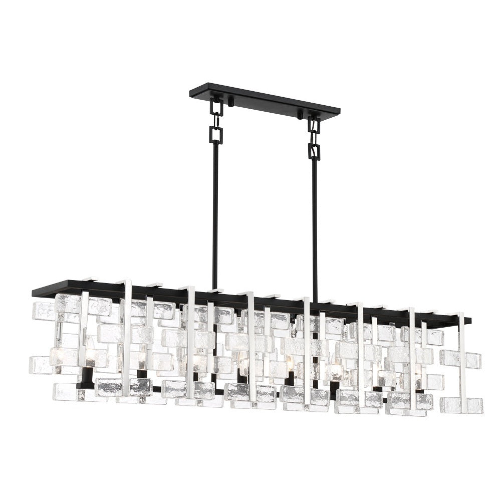 Metropolitan - N7548-729 - Eight Light Island Pendant - Painesdale - Sand Coal And Polished Nickel