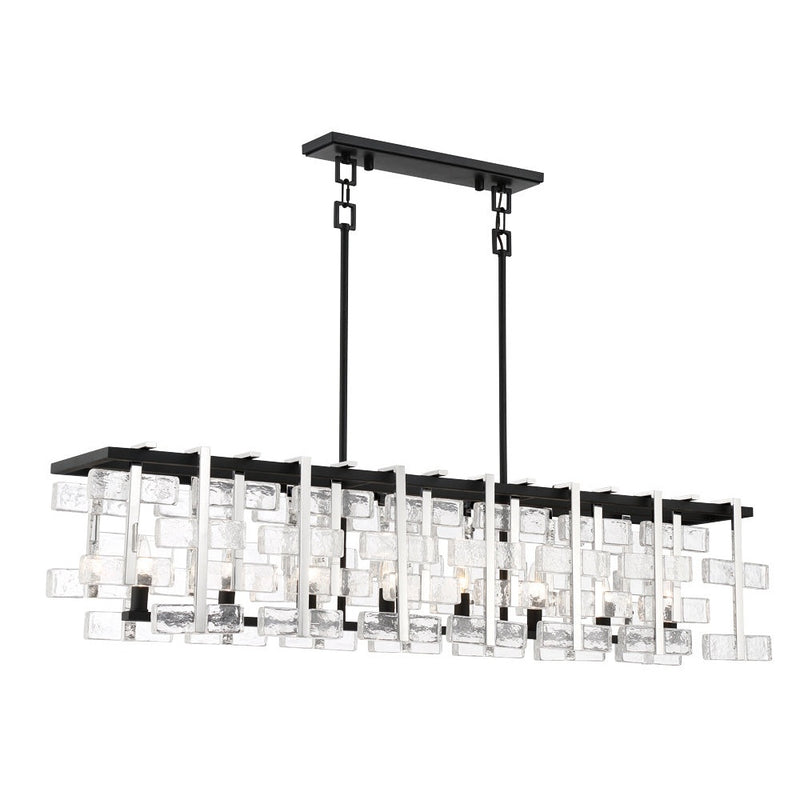 Metropolitan - N7548-729 - Eight Light Island Pendant - Painesdale - Sand Coal And Polished Nickel