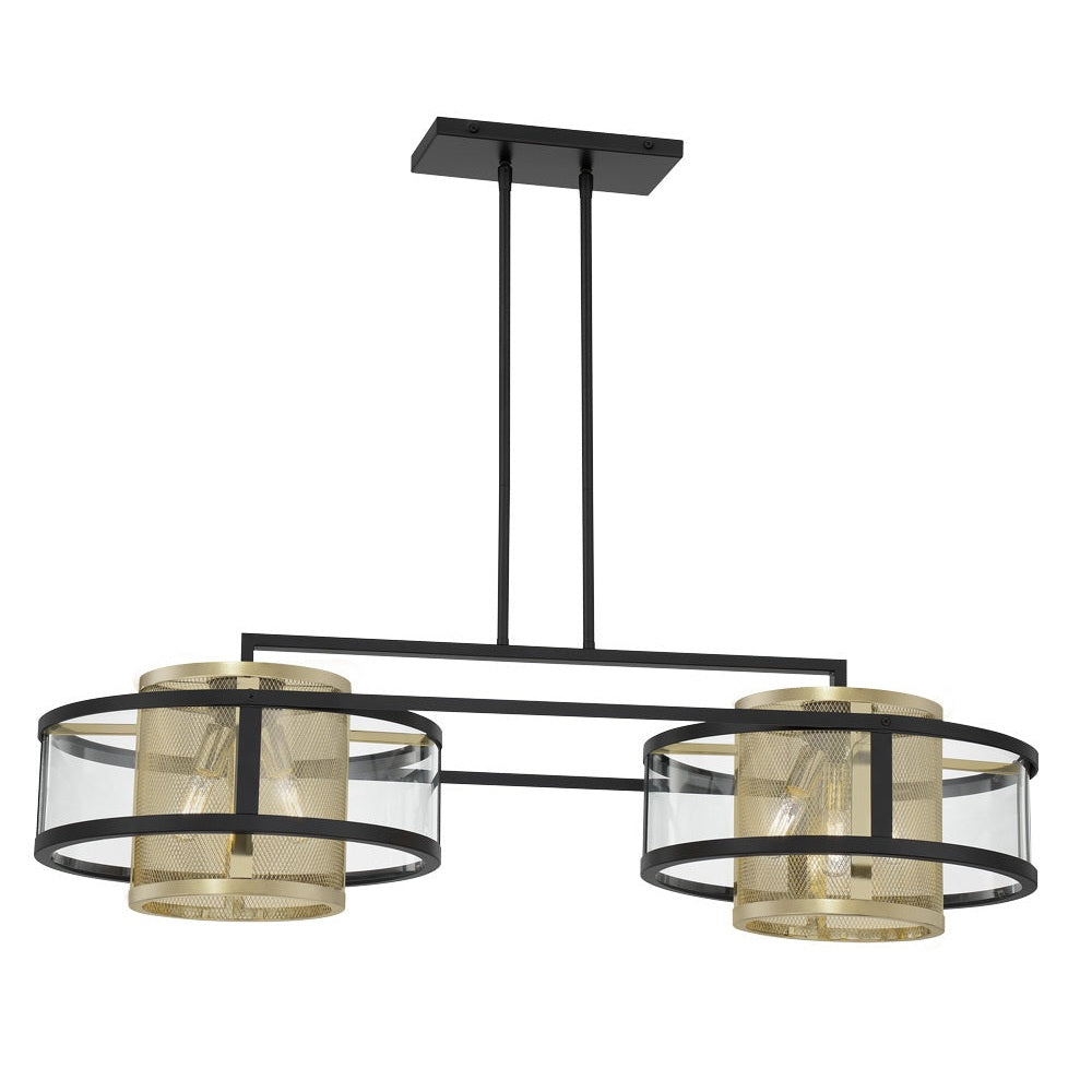 Metropolitan - N7819-726 - Six Light Island Pendant - Soho - Coal And Soft Brass
