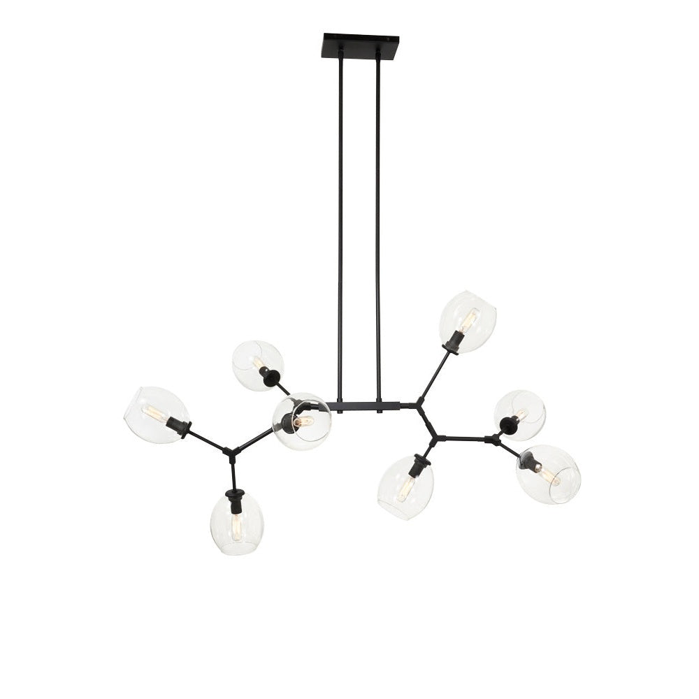 George Kovacs - P1368-66A - Eight Light Island Pendant - Nexpo - Coal