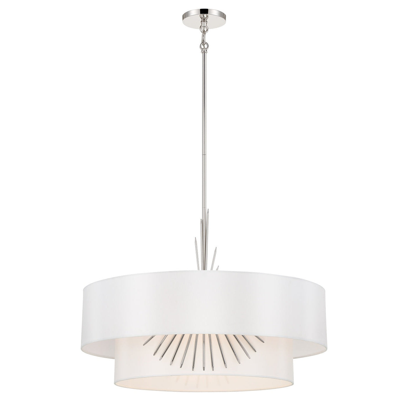 George Kovacs - P5394-613 - Four Light Pendant - Gramercy - Polished Nickel