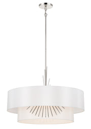 George Kovacs - P5394-613 - Four Light Pendant - Gramercy - Polished Nickel