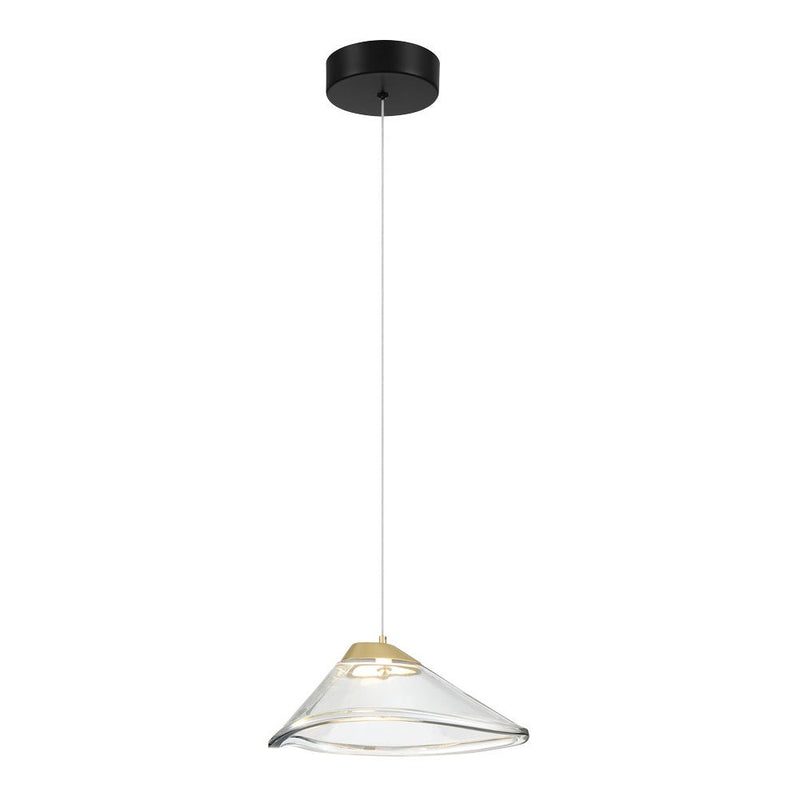 George Kovacs - P5401-718-L - LED Mini Pendant - Sneer - Coal And Sun Gold