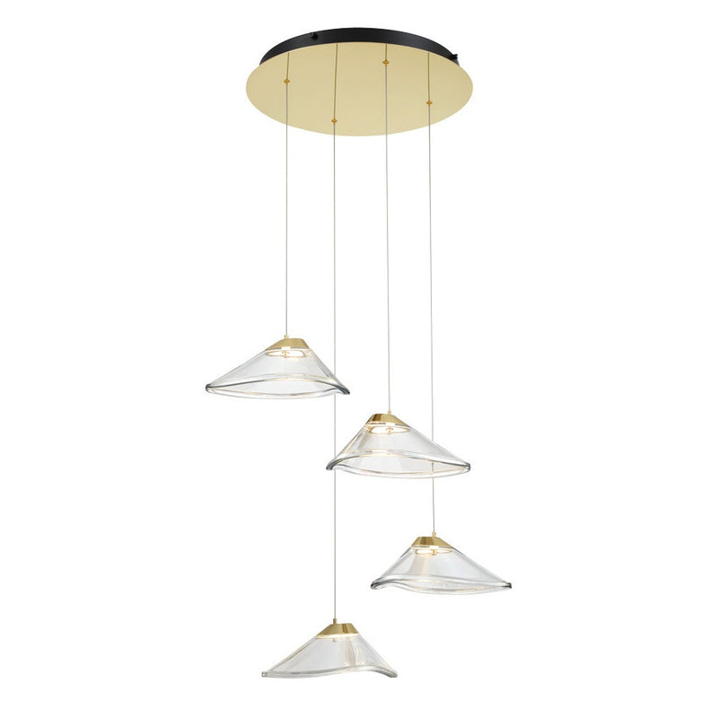 George Kovacs - P5403-718-L - LED Pendant - Sneer - Coal And Sun Gold