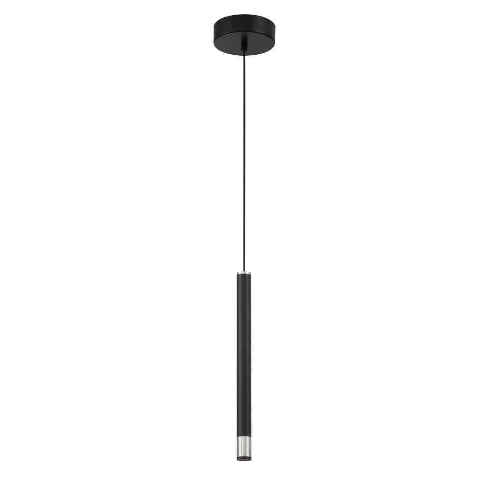 George Kovacs - P5409-691-L - LED Mini Pendant - Wand - Coal With Brushed Nickel