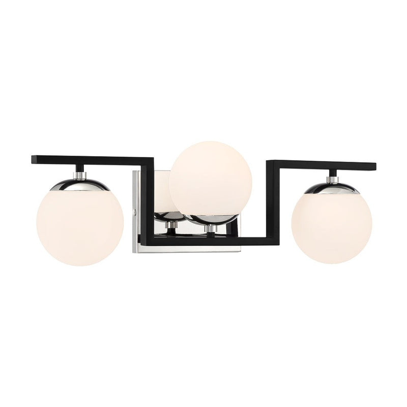George Kovacs - P5423-572 - Three Light Bath - Alluria Ii - Coal With Polished Nichel High