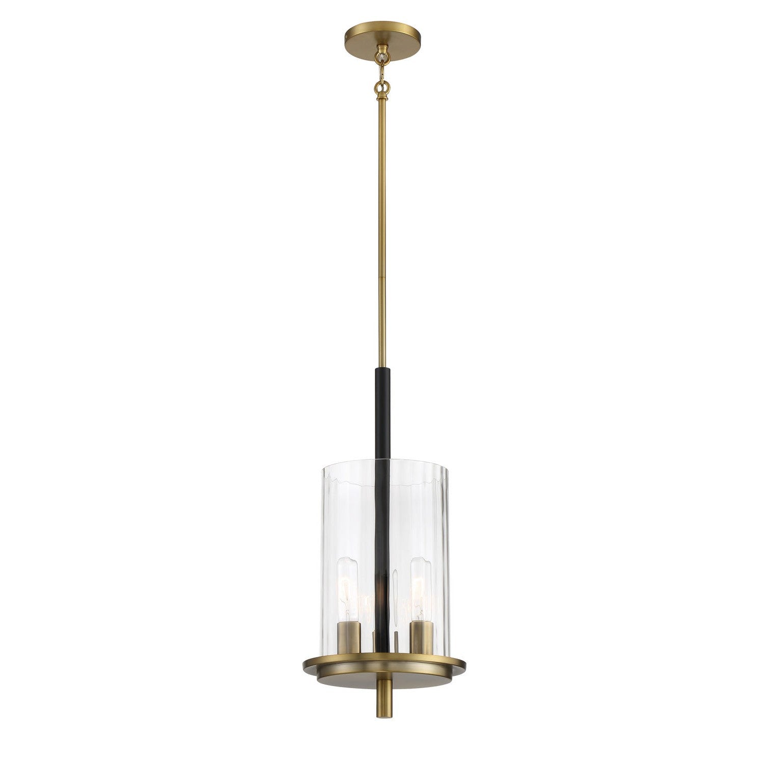 Minka-Lavery - 2543-726 - Three Light Pendant - Baldwin Park - Coal And Soft Brass