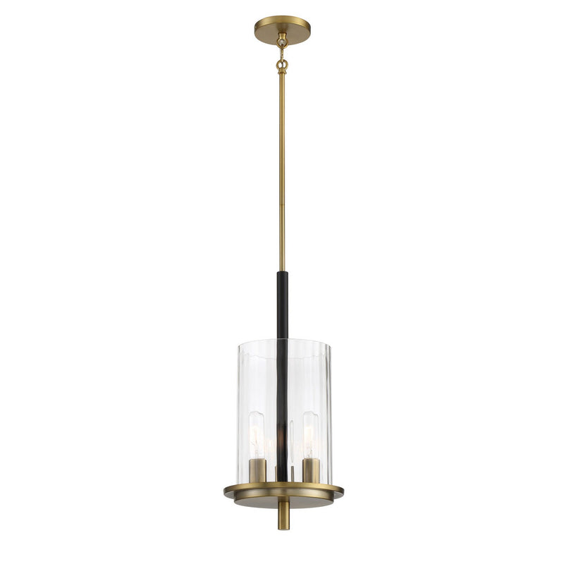 Minka-Lavery - 2543-726 - Three Light Pendant - Baldwin Park - Coal And Soft Brass