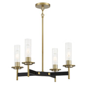 Minka-Lavery - 2544-726 - Four Light Chandelier - Baldwin Park - Coal And Soft Brass