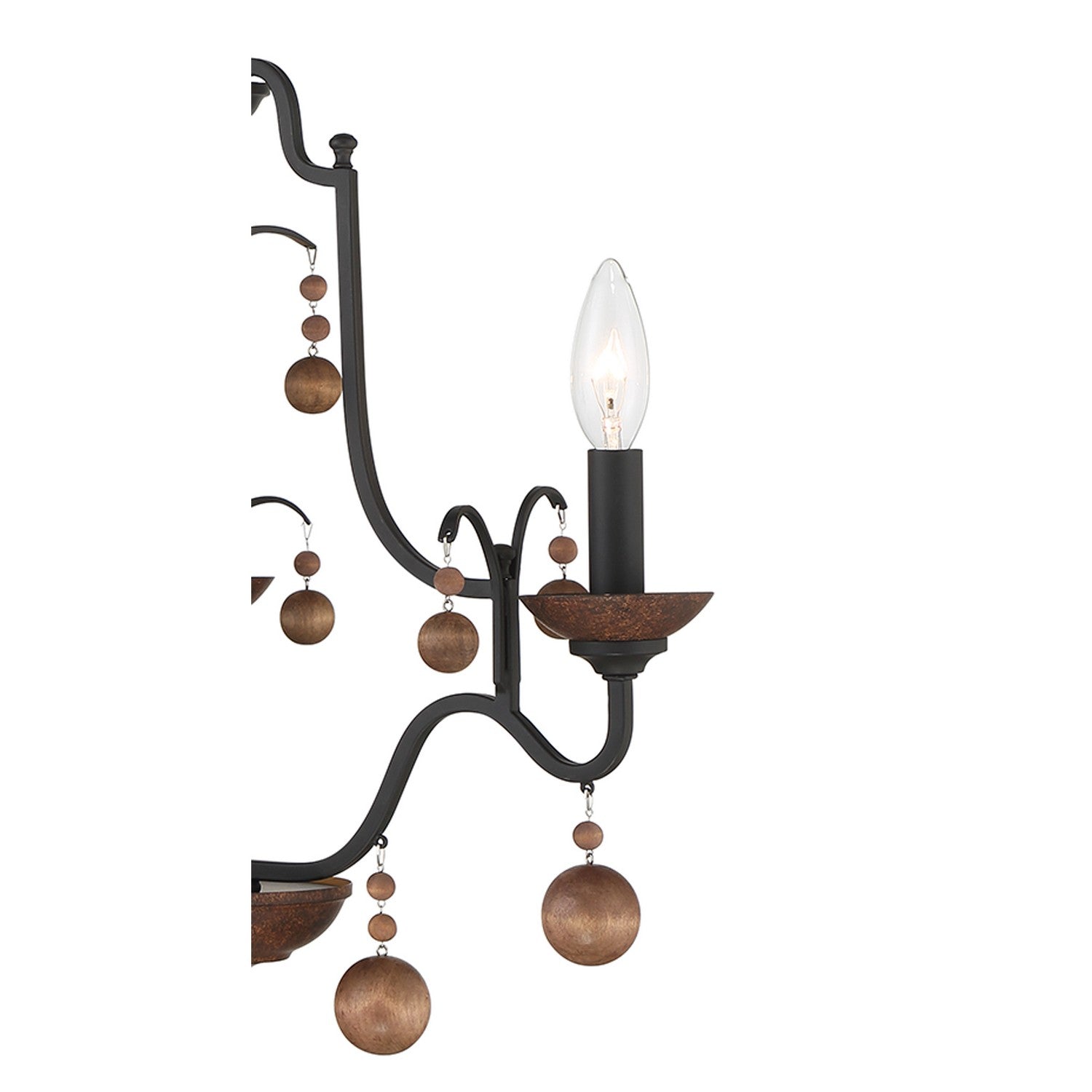Minka-Lavery - 2663-723 - Three Light Chandelier - Colonial Charm - Old World Bronze W/Walnut Acce