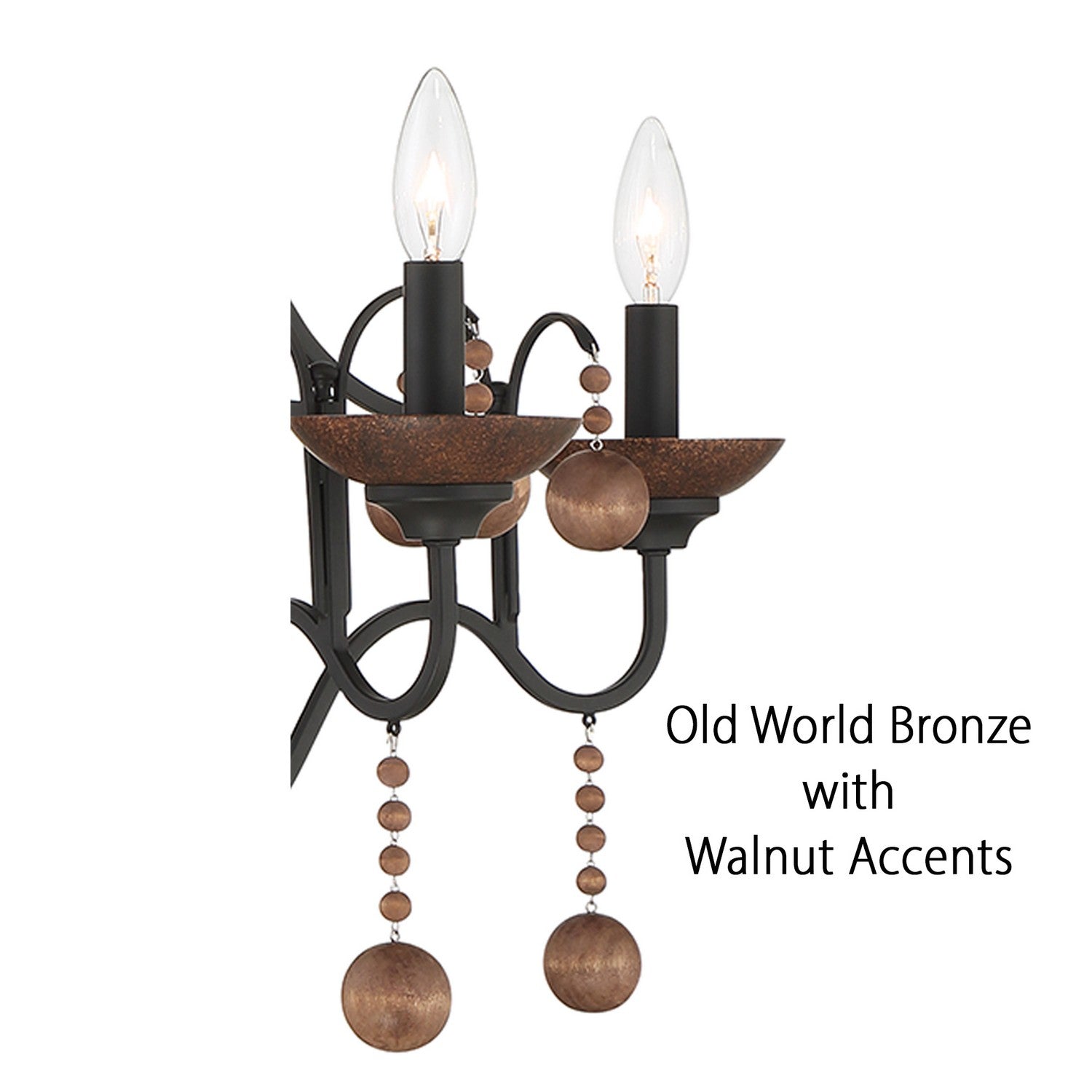 Minka-Lavery - 2669-723 - Nine Light Chandelier - Colonial Charm - Old World Bronze W/Walnut Acce