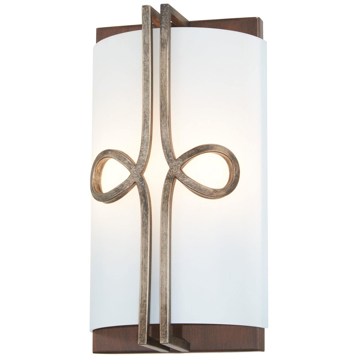 Minka-Lavery - 2692-115 - Two Light Wall Sconce - Yorkville - Aged Darkwood With Silver Pati