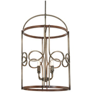 Minka-Lavery - 2694-115 - Four Light Pendant - Yorkville - Aged Darkwood With Silver Pati