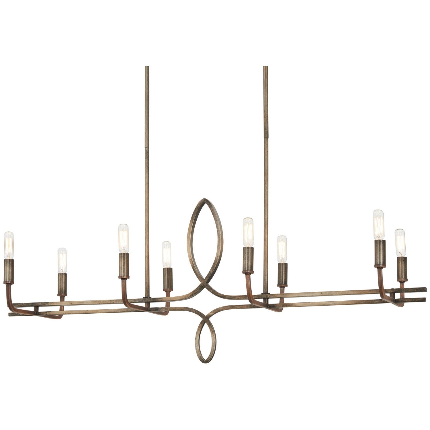 Minka-Lavery - 2698-115 - Eight Light Island Pendant - Yorkville - Aged Darkwood With Silver Pati