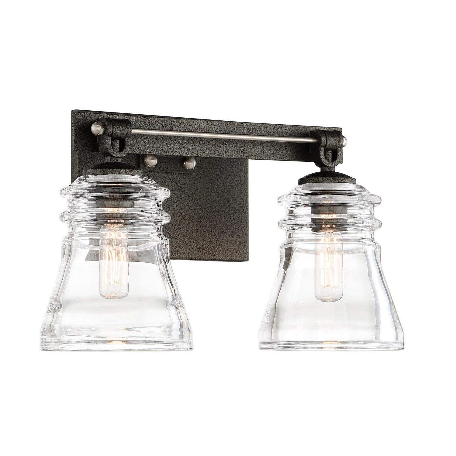 Minka-Lavery - 2732-709 - Two Light Bath - Graham Avenue - Smoked Iron And Brushed Nickel