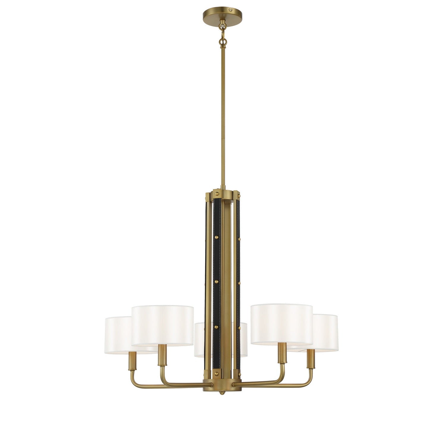 Minka-Lavery - 2785-695 - Five Light Chandelier - Chelsea - Soft Brass