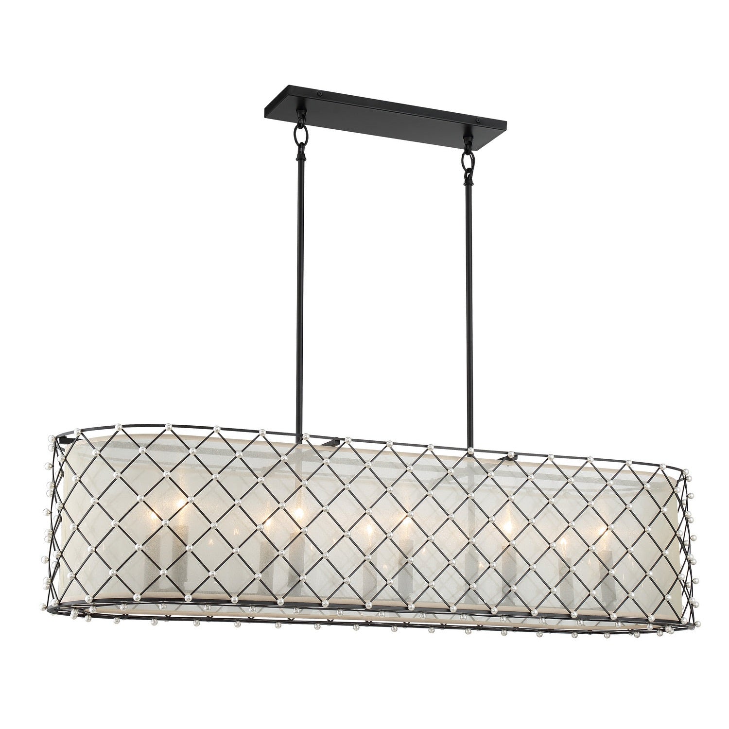 Minka-Lavery - 2869-66A - Ten Light Island Pendant - Sheer Elegance - Coal