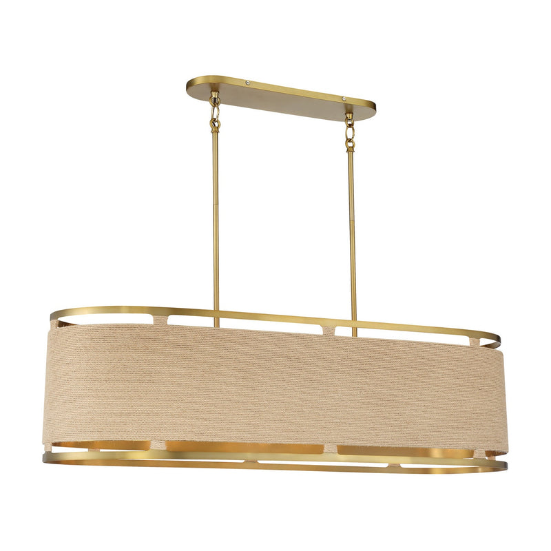 Minka-Lavery - 3860-695 - Eight Light Island Pendant - Windward Passage - Soft Brass