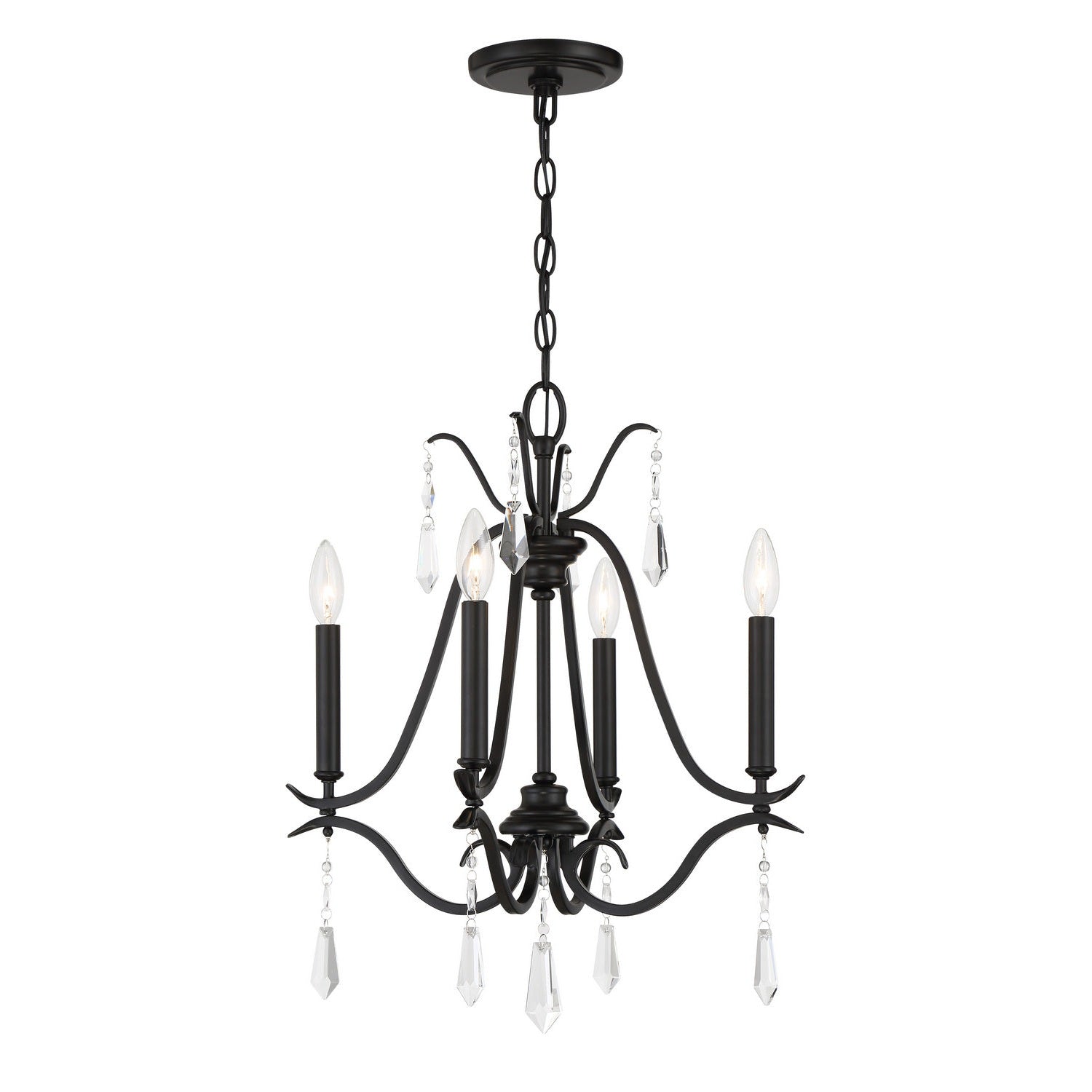 Minka-Lavery - 4444-66A - Four Light Chandelier - Laurel Estate - Coal
