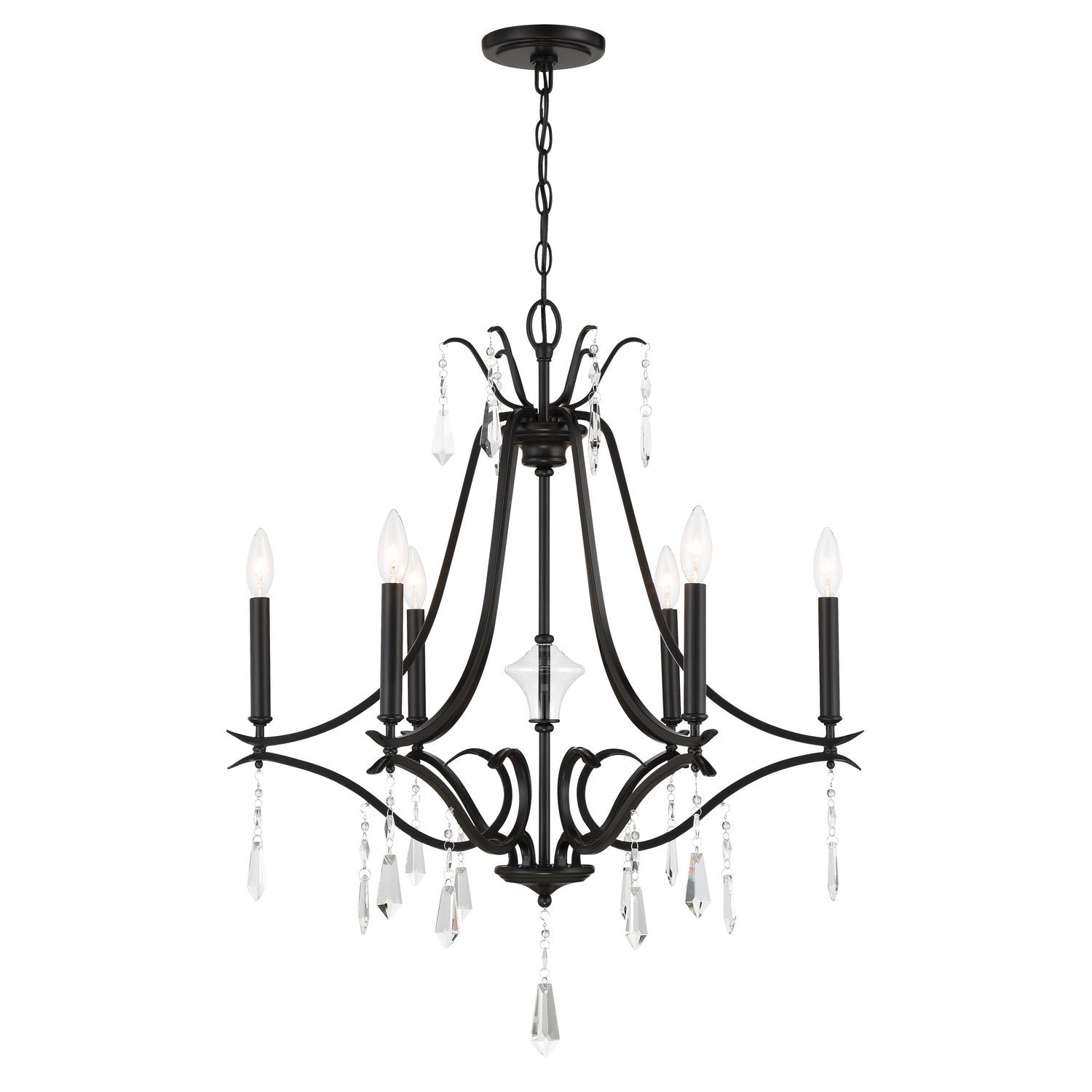 Minka-Lavery - 4446-66A - Six Light Chandelier - Laurel Estate - Coal