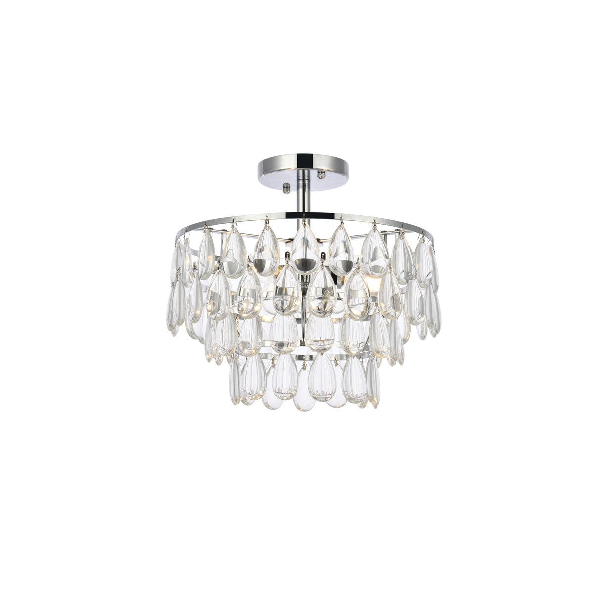 Elegant Lighting - 1103F14C - Three Light Flush Mount - Mila - Chrome