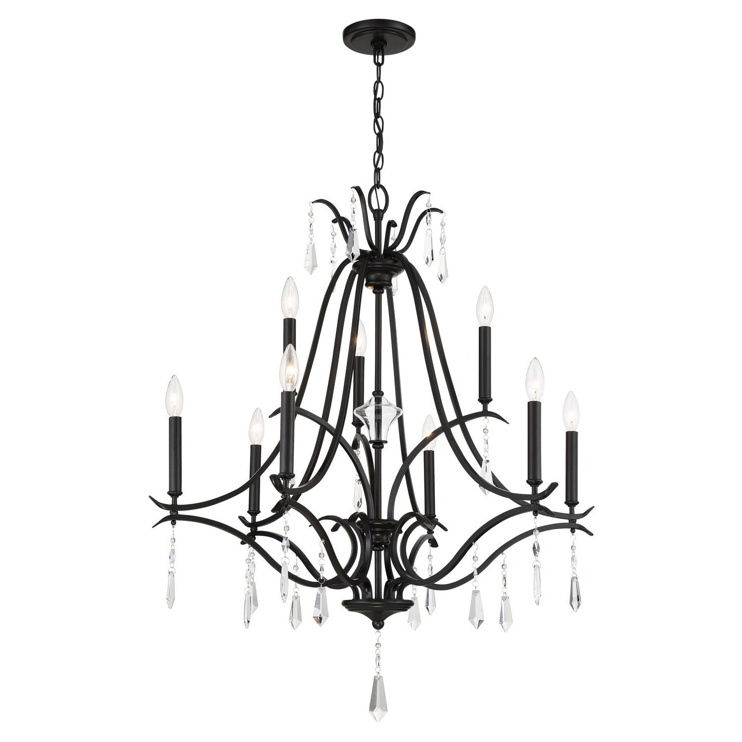 Minka-Lavery - 4449-66A - Nine Light Chandelier - Laurel Estate - Coal