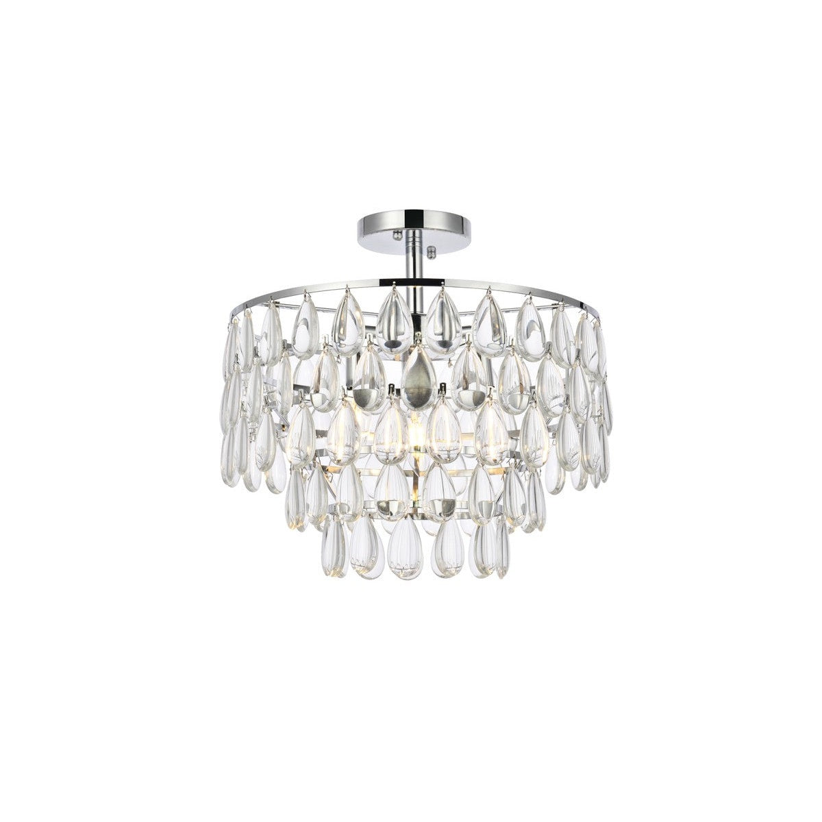 Elegant Lighting - 1103F16C - Three Light Flush Mount - Mila - Chrome