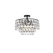 Elegant Lighting - 1103F18BK - Five Light Flush Mount - Mila - Black