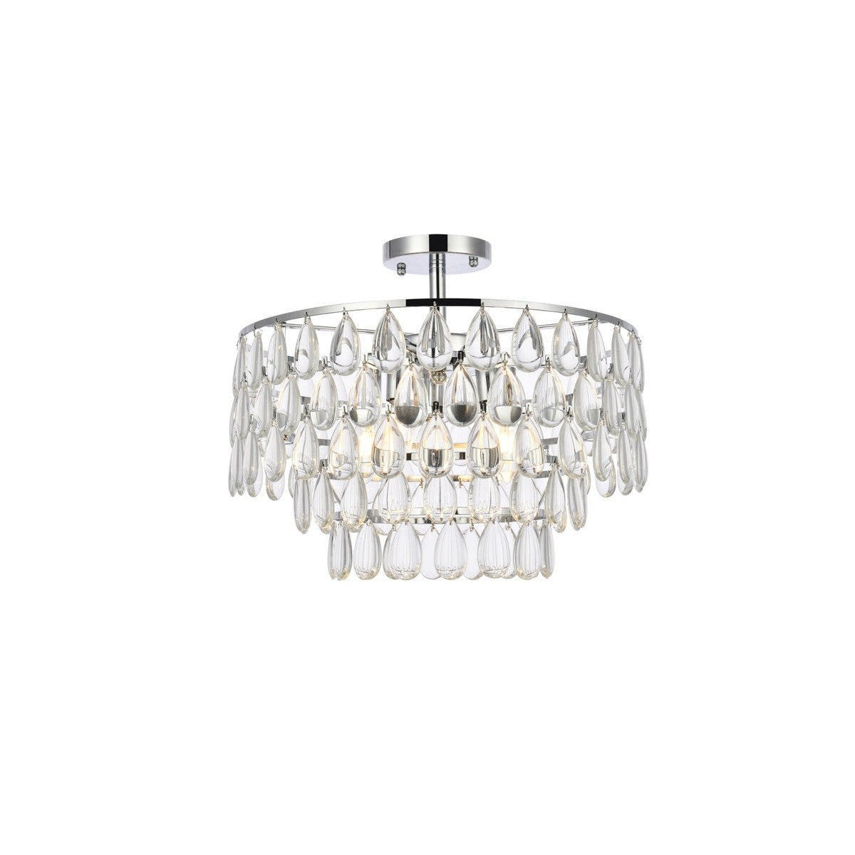 Elegant Lighting - 1103F18C - Five Light Flush Mount - Mila - Chrome