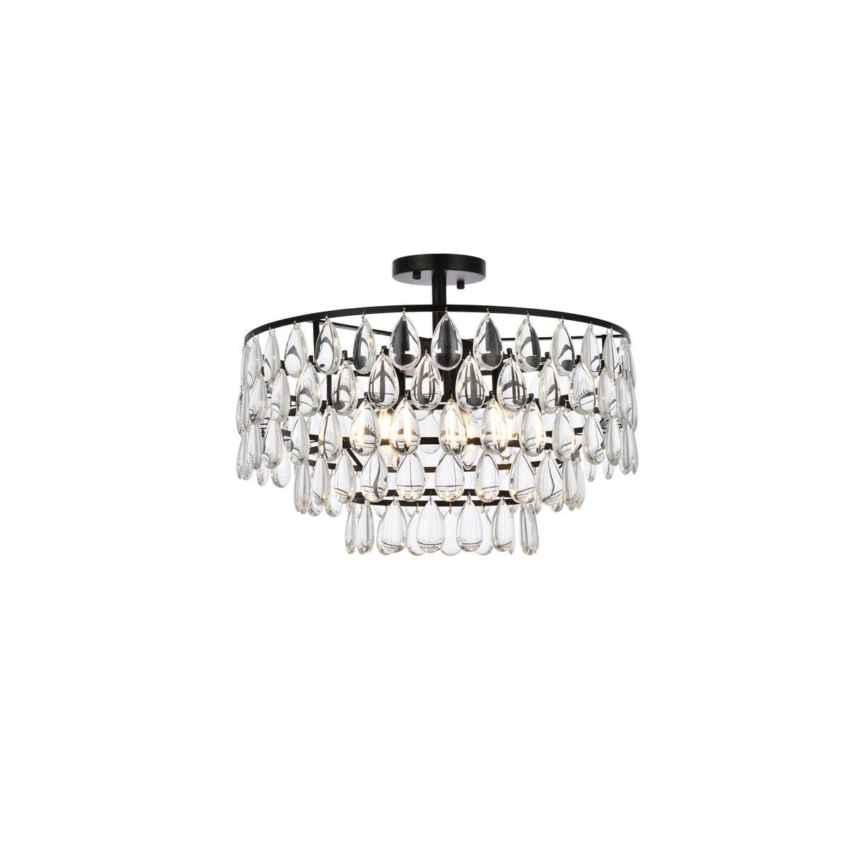 Elegant Lighting - 1103F20BK - Five Light Flush Mount - Mila - Black