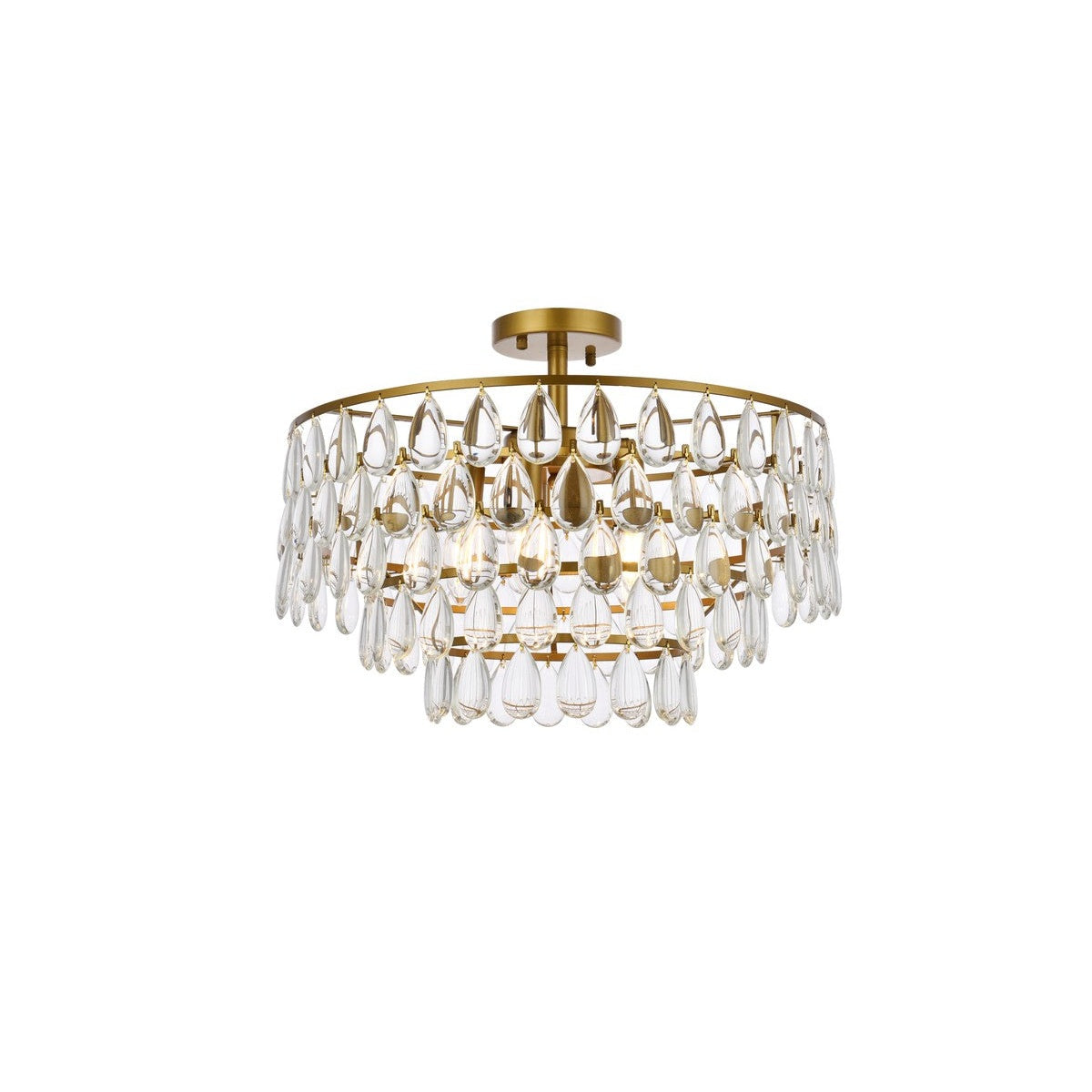 Elegant Lighting - 1103F20BR - Five Light Flush Mount - Mila - Brass