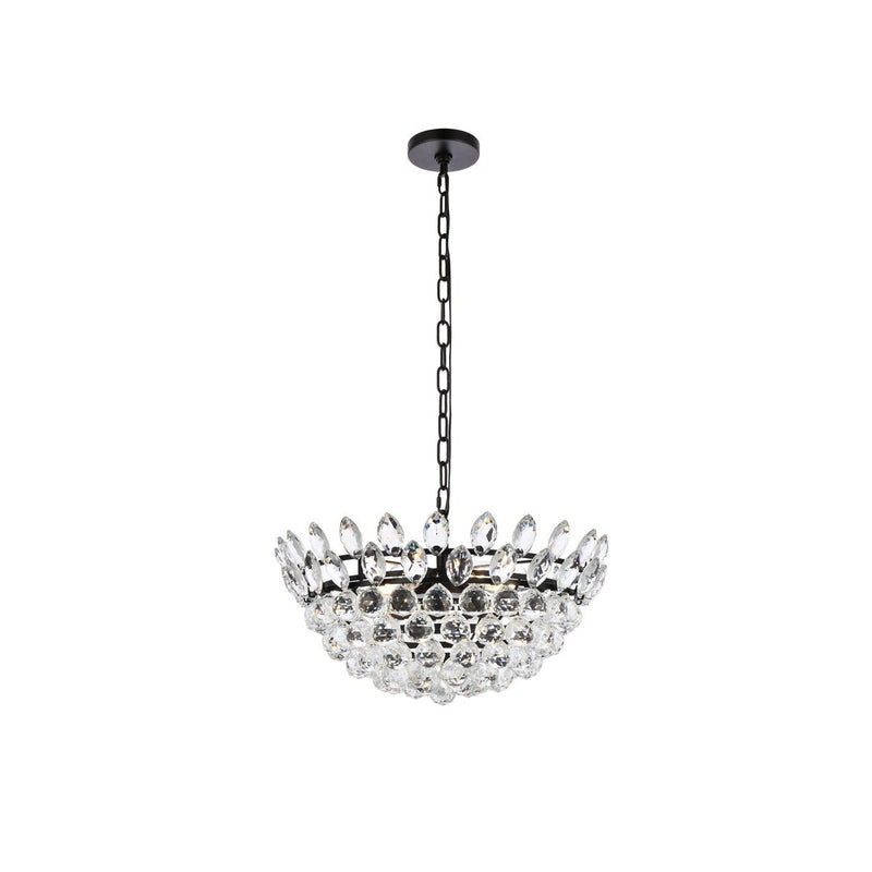 Elegant Lighting - 1104D20BK - Five Light Pendant - Emilia - Black