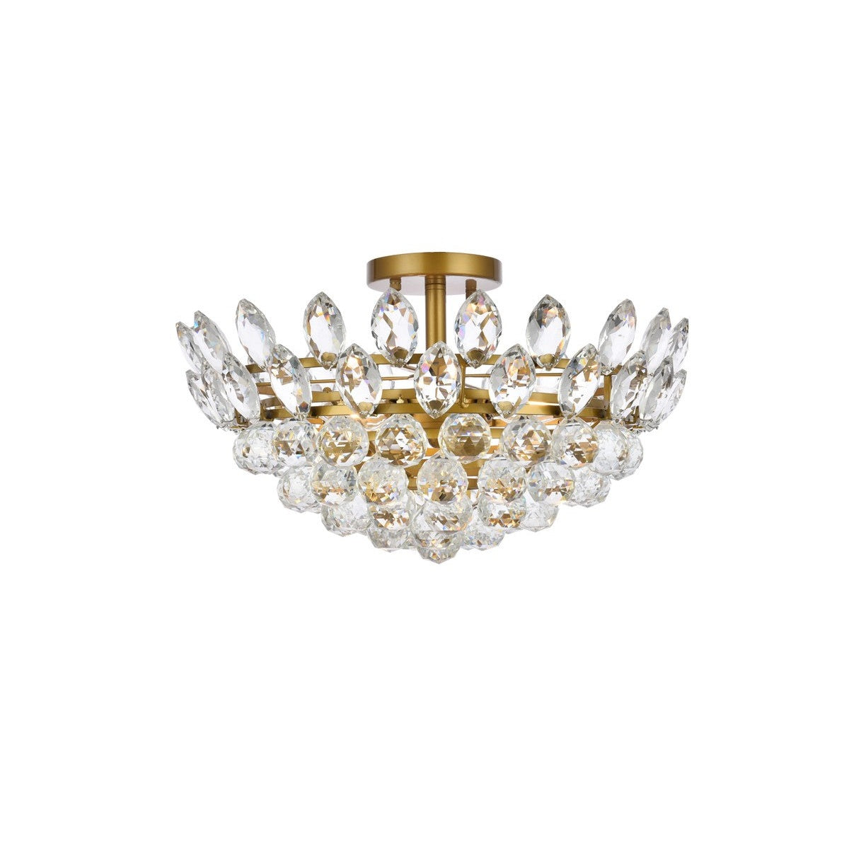 Elegant Lighting - 1105F18BR - Five Light Flush Mount - Emilia - Brass